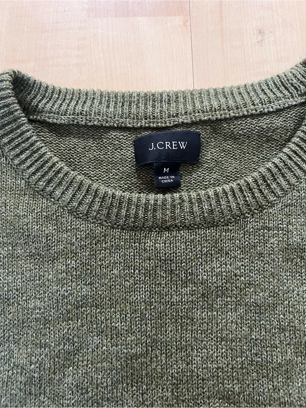 J. Crew Olive Crewneck Sweater - Men